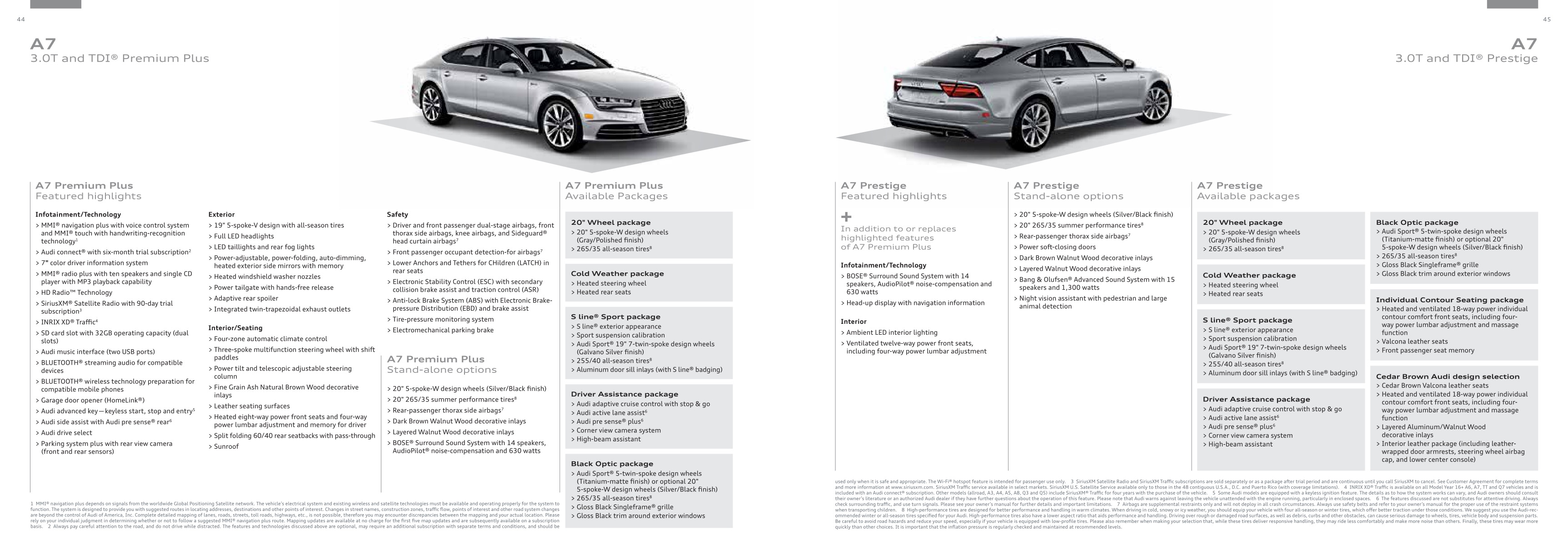 2016 Audi A7 Brochure Page 5
